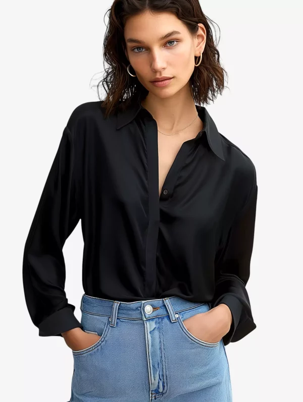 Fluid Button Blouse - Image 4