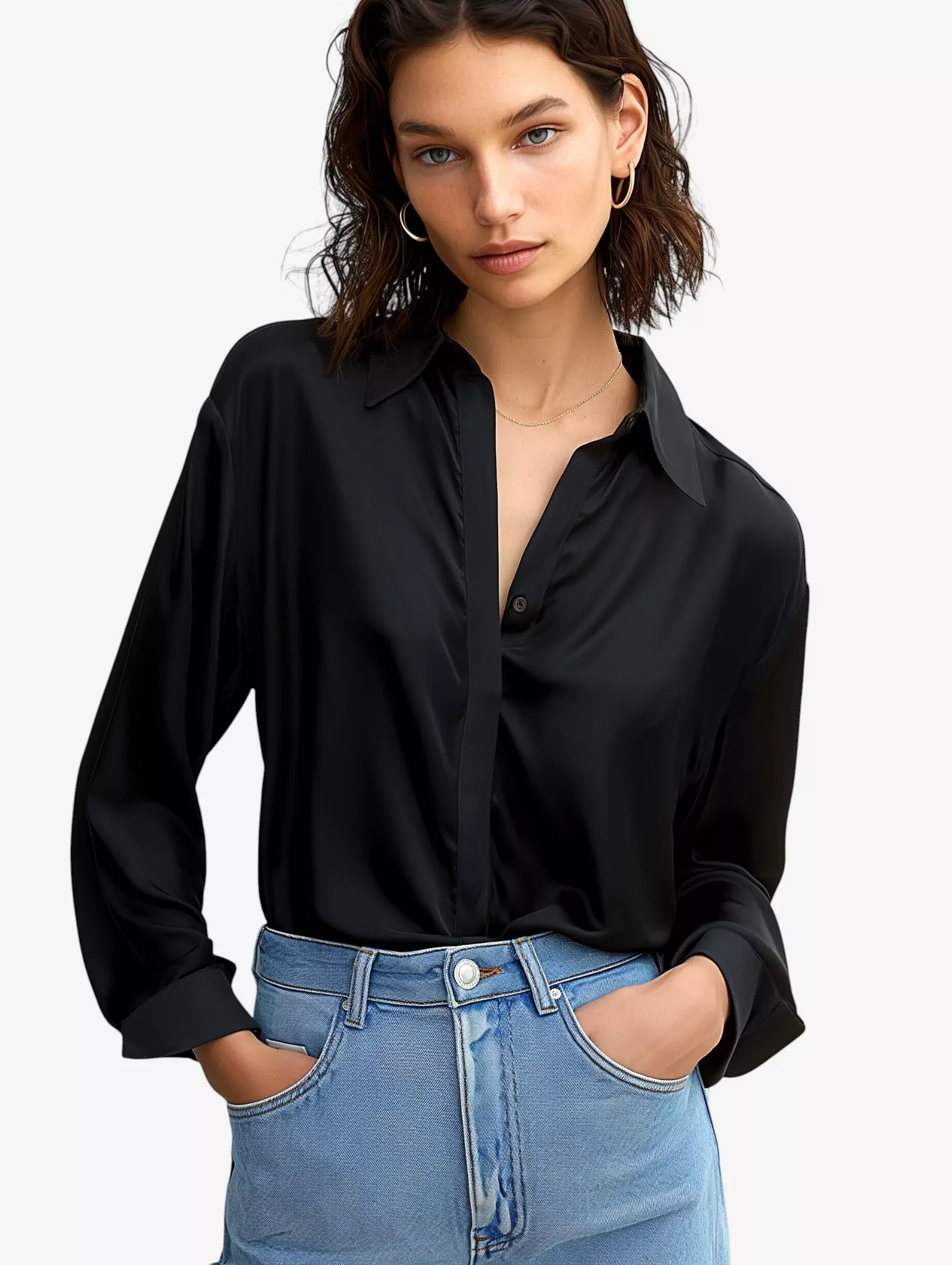 Fluid Button Blouse - Image 4
