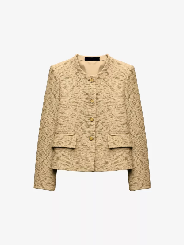 Textured Button Jacket